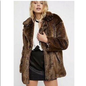 Free People Faux Fur Coat